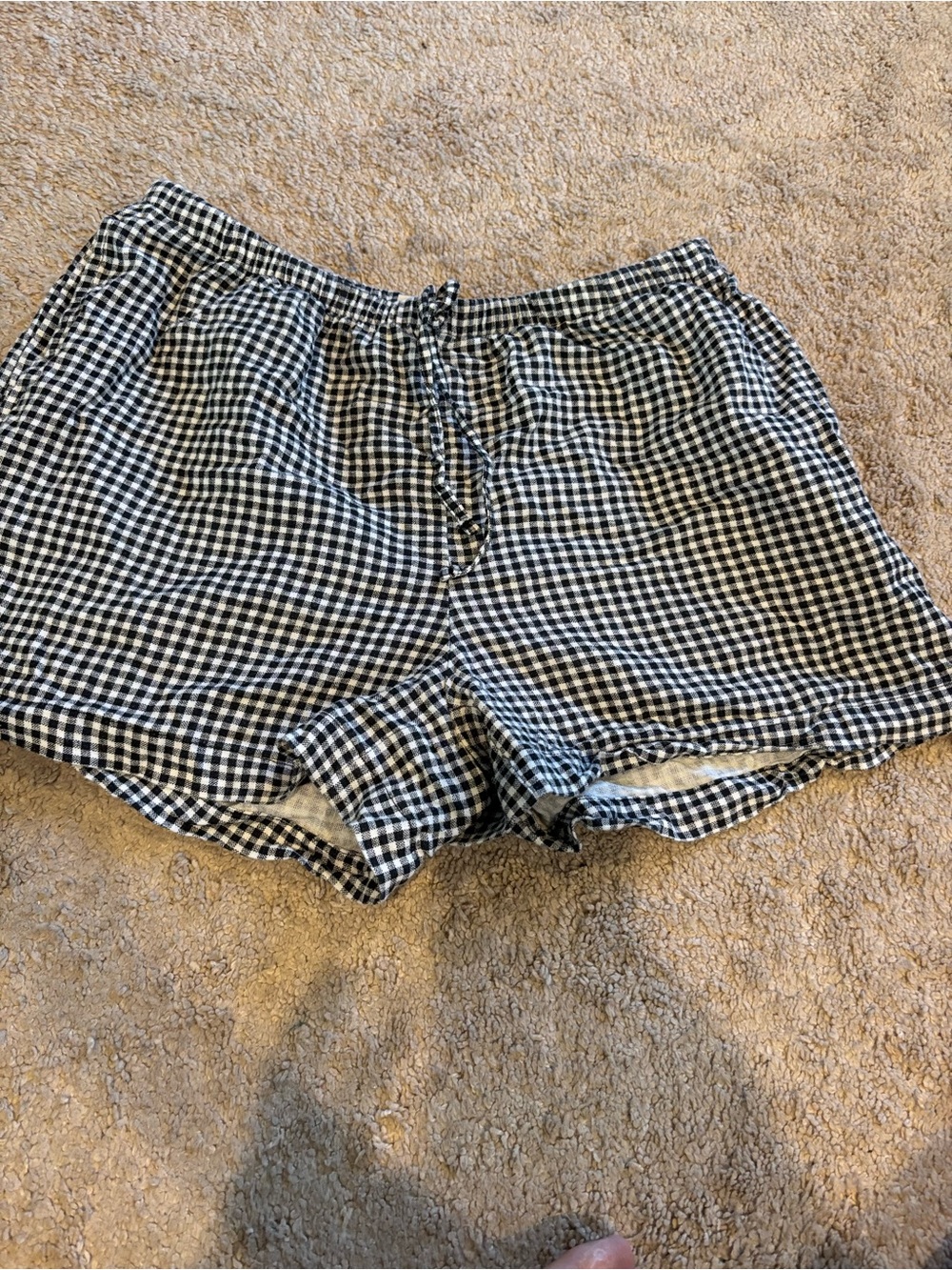 a new day Black & White Gingham High-Waist Lounge Shorts